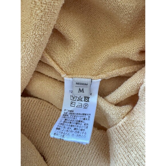 Beauty&Youth United Arrows Mens M Yellow Gauge Balloon Skipper Knit SweaterPolo - Picture 6 of 9